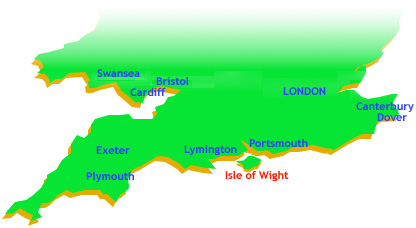 Map of Southern England