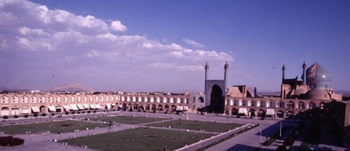At the far end of the square is the Royal Mosque,Imam Mosque
