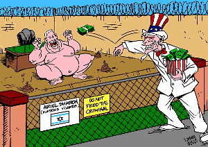 Anti Sharon and U.S. cartoon