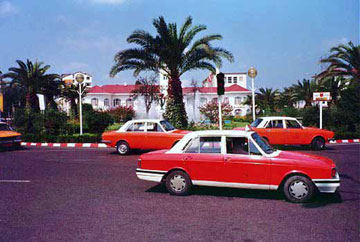 Taxis on the streets of Rasht