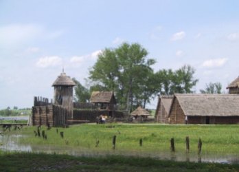 Wood village made of old timber