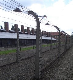Scenes of the camp through it's barbed wire fence