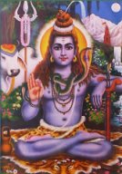 Hindu God Shiva shown in sitting position