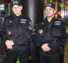Two handsome Prague policeman