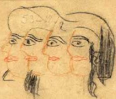 Drawing of multiple faces