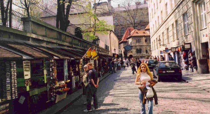 A view into the Jewish Quarter in Prague